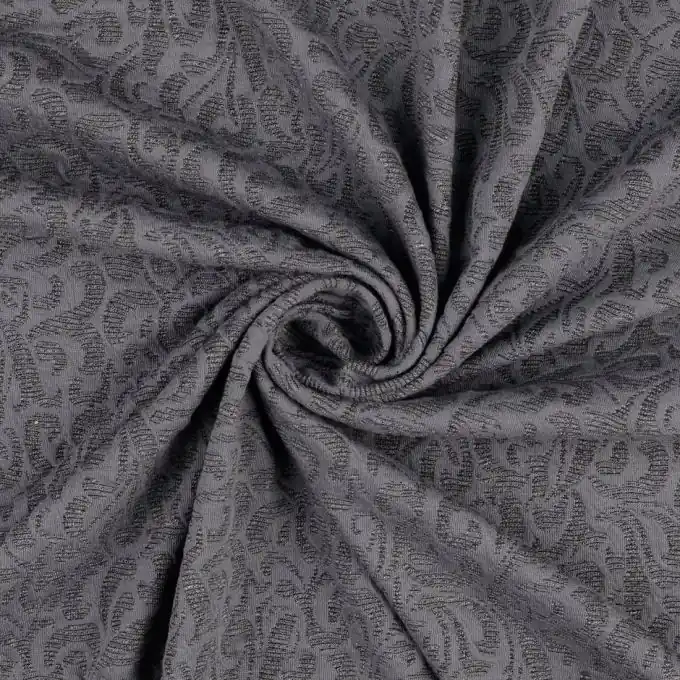 Schnäppchen Jacquard Stretch Arabeske grau