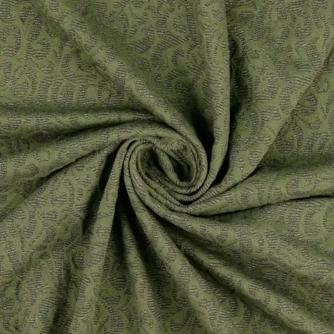 Finale Aktion Jacquard Stretchstoff Arabeske Khaki 151cm Breite