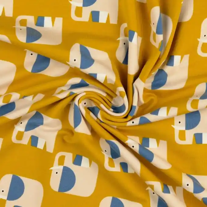 Jersey Bio-Baumwolle Elefant ocker Zertifiziert