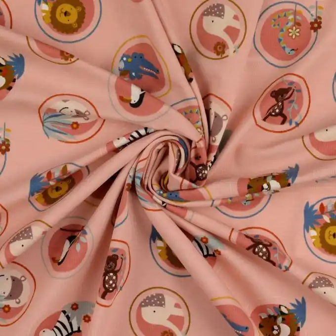 Markenprodukt Baumwolljersey mit niedlichem Tierdruck
