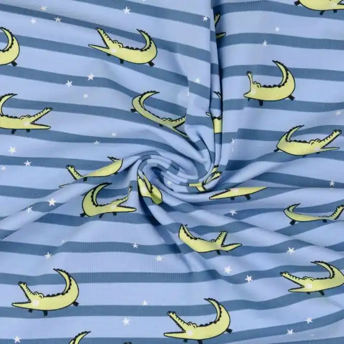 Sale Jersey Bio Baumwolle Streifen blau