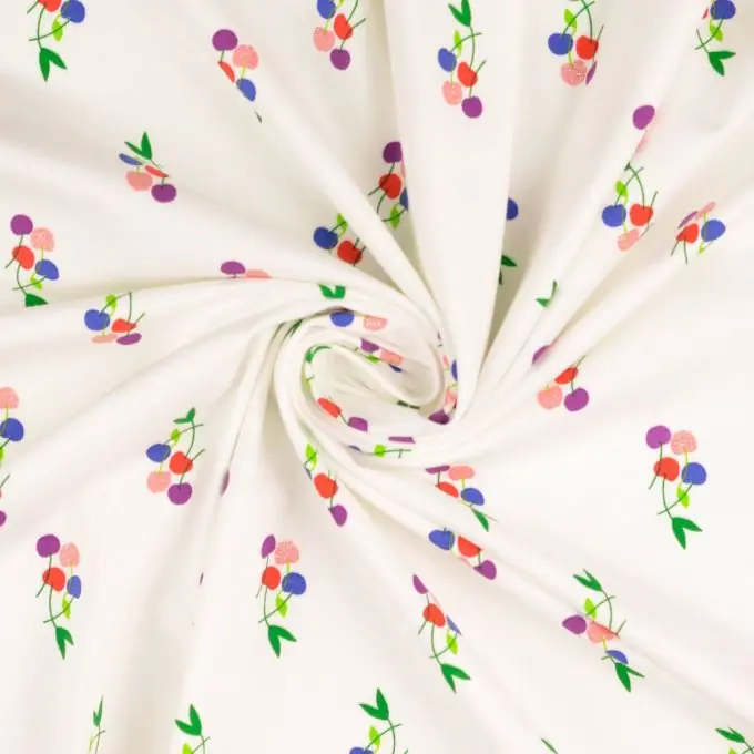 Jersey Baumwolle Kirschen Glitzer Gratis Versand