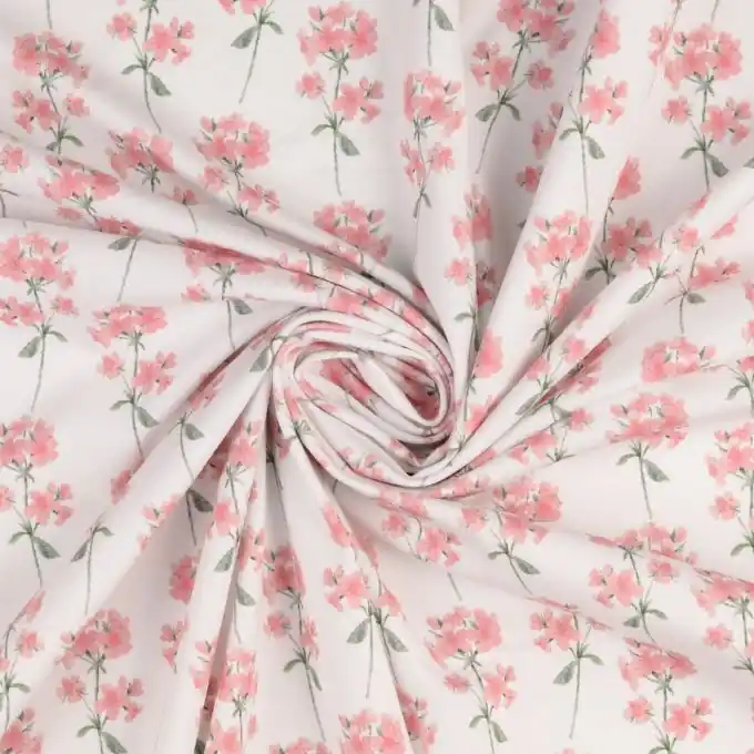 Jersey-Baumwolle Digitaldruck Blumenmuster 151cm Weiß Großhandel