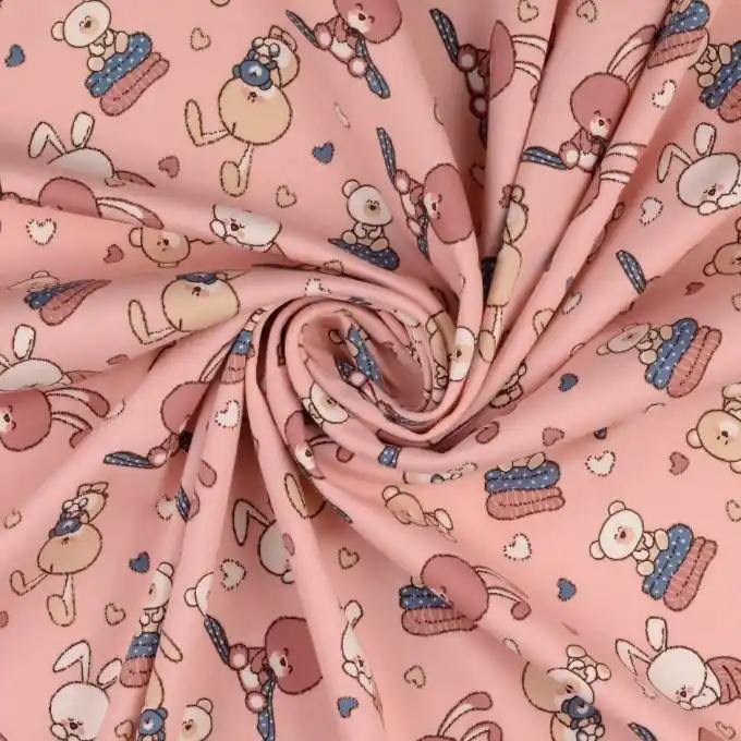 Neu Baumwolljersey Hasen Rosa