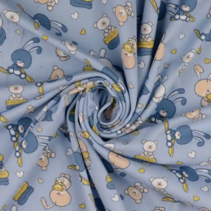 Jersey Baumwolle Hasen blau Must-Have