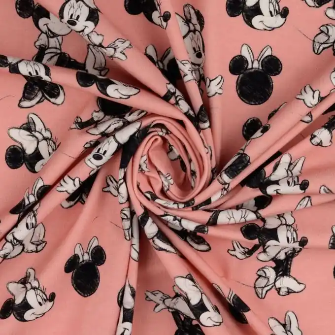 Gratis Versand Jersey Baumwolle Digitaldruck Minnie rosa