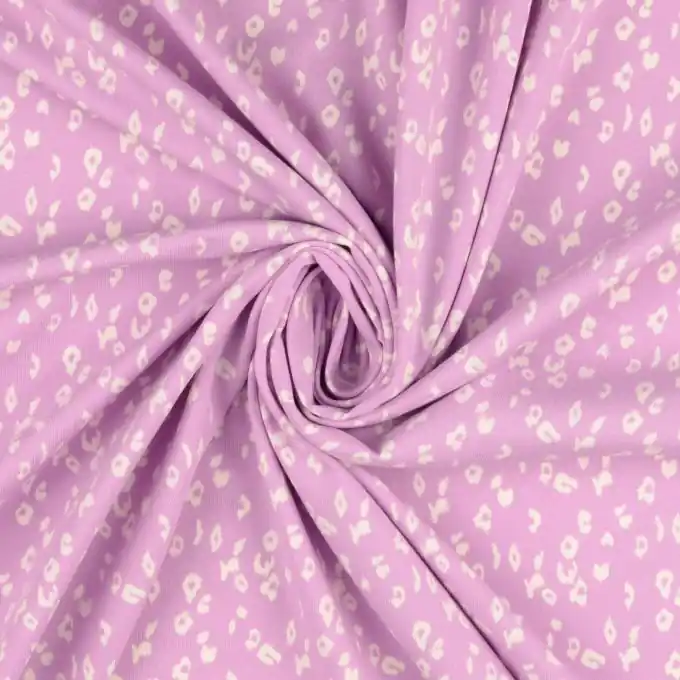 Jersey Baumwolle Leopard rosa Rabatt