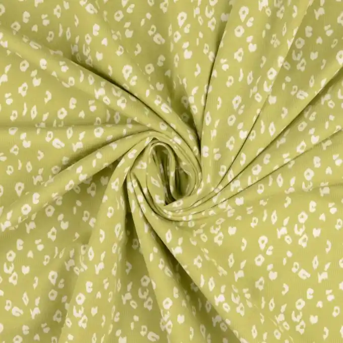 Exklusiv Jersey Baumwolle Leopard grün