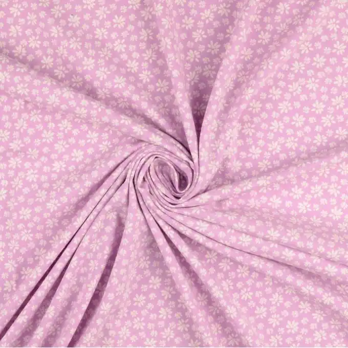 Kostenfreie Lieferung Jersey Baumwolle Gänseblümchen flieder