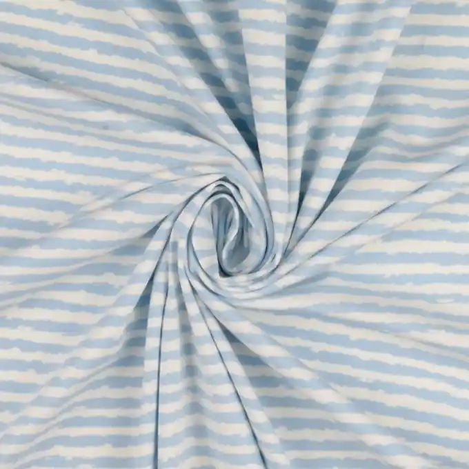 Must-Have Baumwolljersey Streifen himmelblau