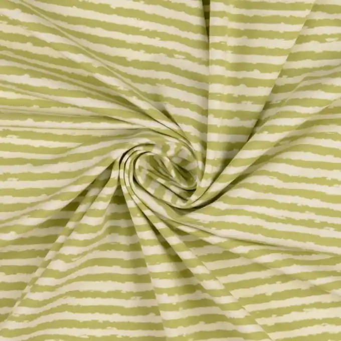 Baumwolljersey Streifen grün Kostenloser Rückversand