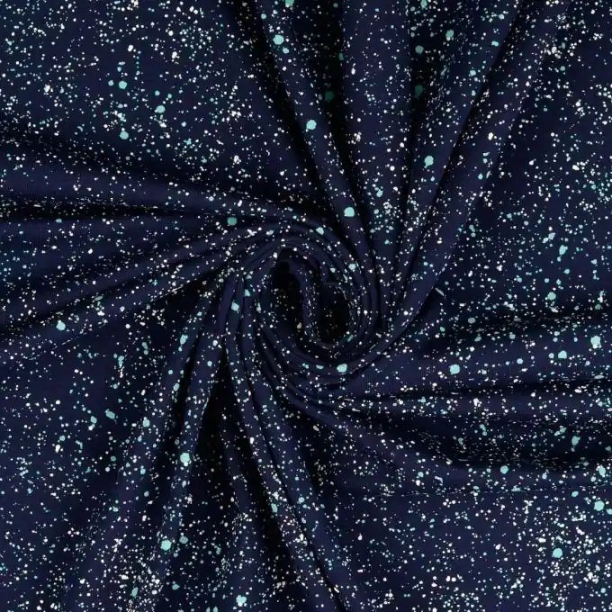 Baumwolljersey Flecken marineblau Heißes Angebot