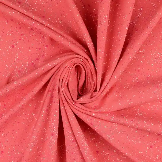 Baumwolljersey Flecken rosa Markenware