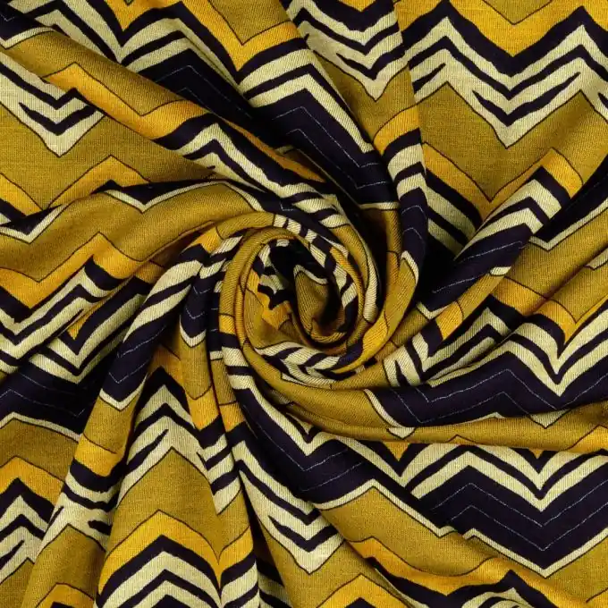 Jersey Retro Wellen gelb blau Schnäppchen