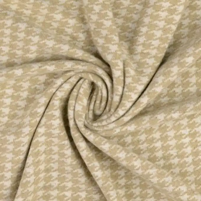 Sonderaktion Jacquard Hahnentrittmuster beige