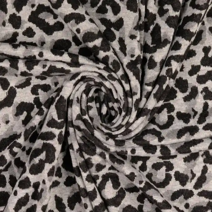 Angebot Jacquard Leopard grau