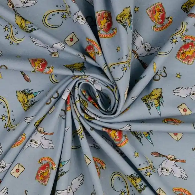 Im Trend Harry Potter Baumwoll-Jersey in Blau für T-Shirts und Sweatshirts