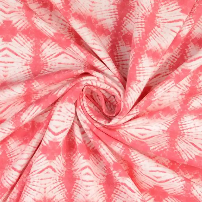 Geld-Zurück-Garantie Jersey Baumwolle tie and dye Sonnen rot