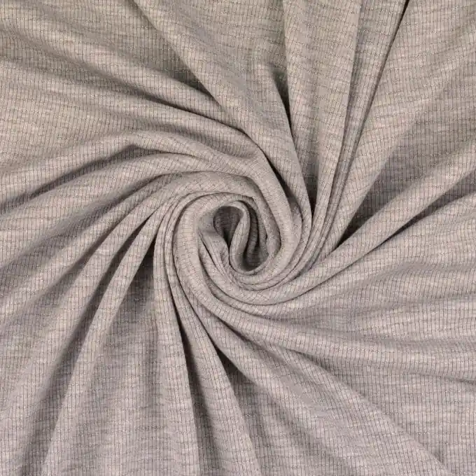 Jersey Polyester hellgrau Lurex silbern Heute Kaufen