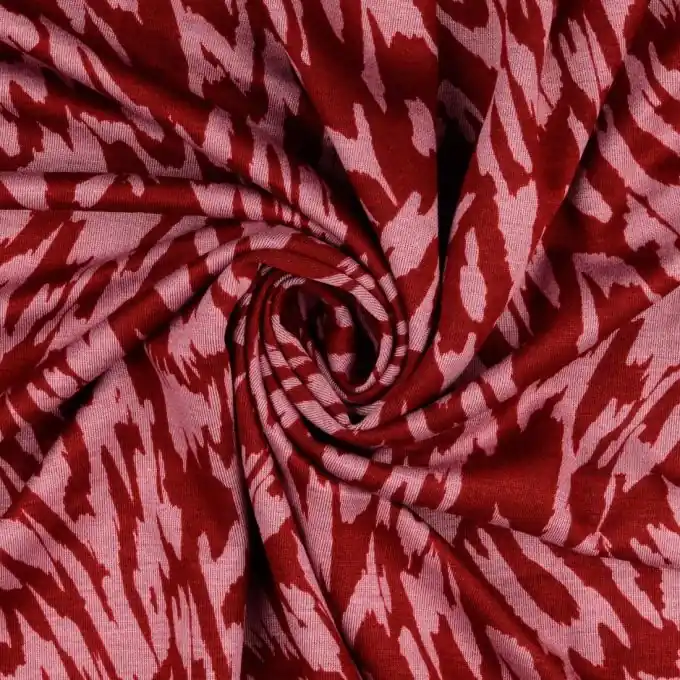 Jersey-Stoff mit rosa Farbspritzer-Muster Markenprodukt