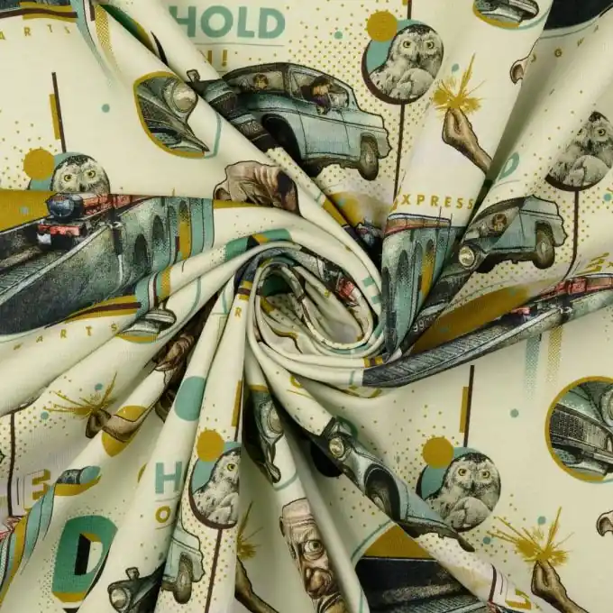 Jersey Baumwolle Digitaldruck Harry Potter hellgrün Mega-Angebot