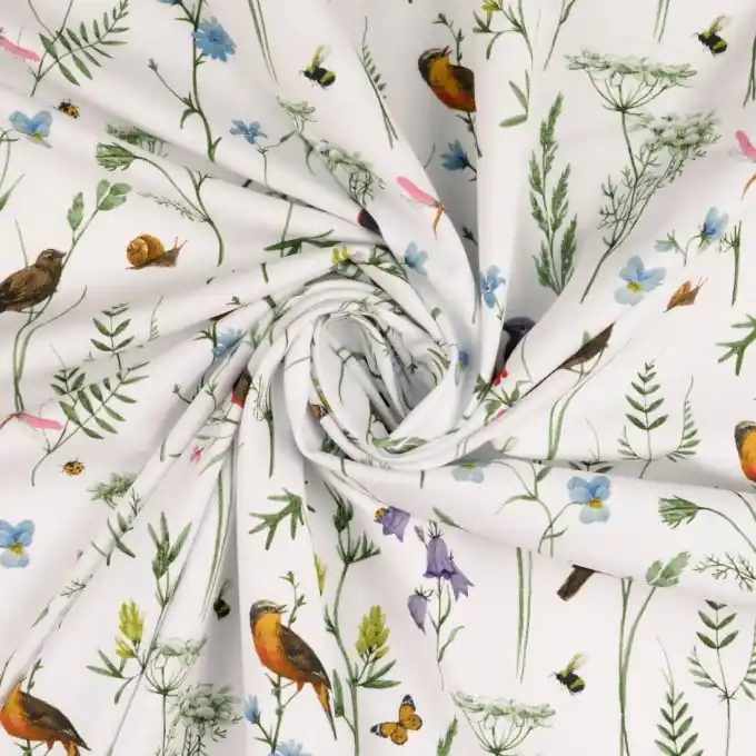 Digital bedruckter Jersey „Waldleben“ – 151cm – Multicolor Top-Qualität