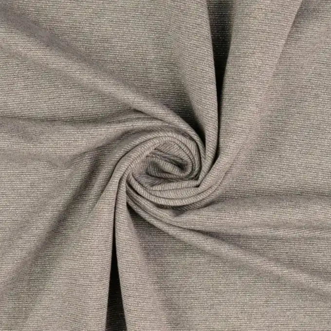 Markenware Jersey Polyester Lurex grau