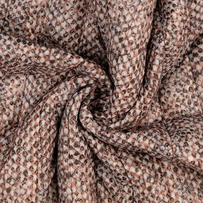 Rabatt Steppstoff Schlangenhaut winddicht beige