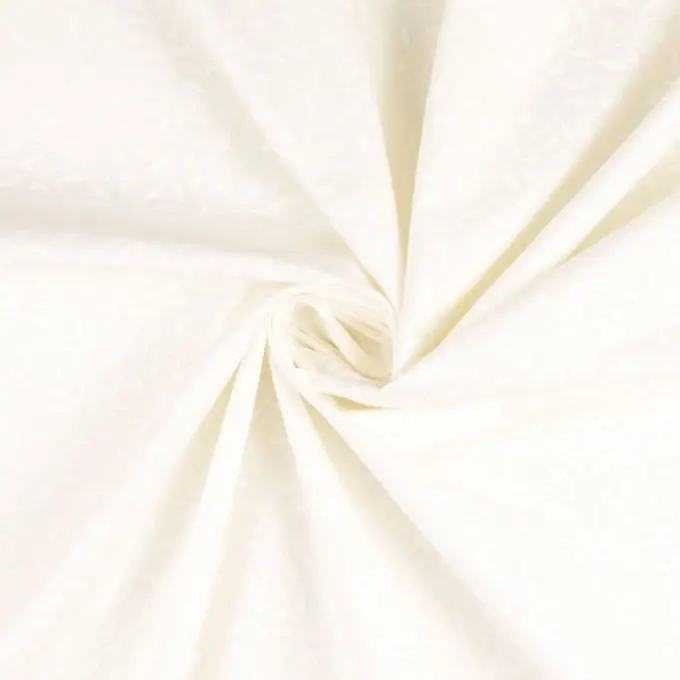 Popeline Baumwolle Arabesken Weiss Kostenfreie Lieferung