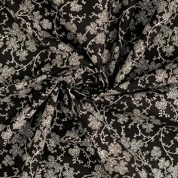 OEKO-TEX Baumwoll-Popeline mit Zweig-Print Angebot