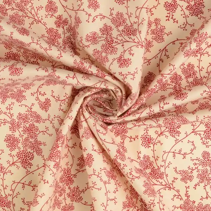 OEKO-TEX Baumwoll-Popeline mit zartem Natur-Print Preisknaller