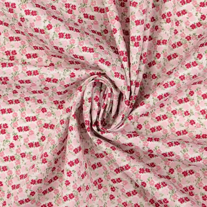 Retro Blumenmuster Baumwoll-Popeline, ideal für Kleidung Ausverkauf