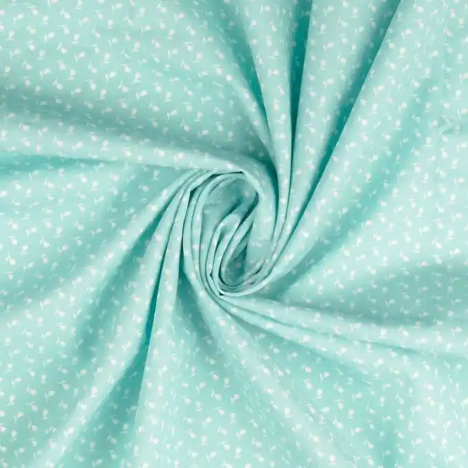 OEKO-TEX zertifizierter Popeline-Stoff mit Mini-Blumenmuster Neu Im Sortiment