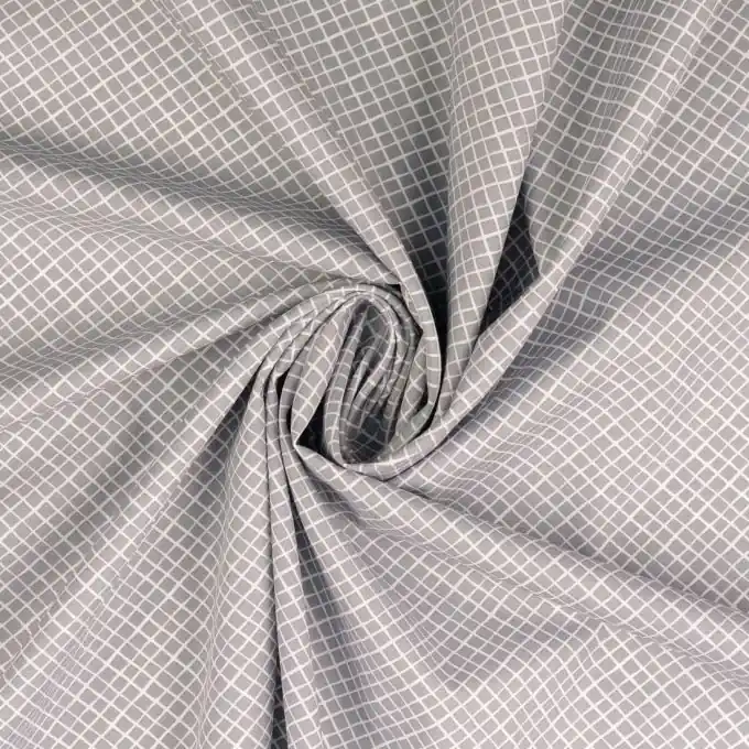 Baumwoll-Popeline: Dunkelgraues Karomuster für Kleidung Limited Edition