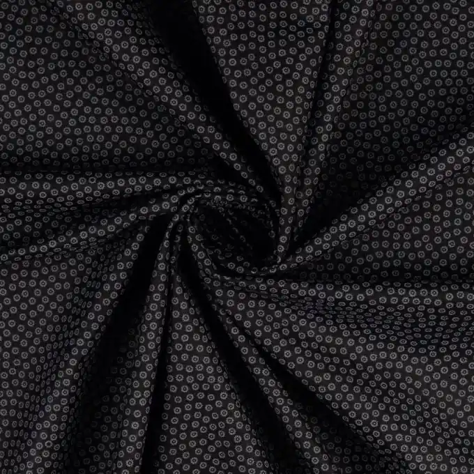 Angebot Baumwoll-Popeline mit Mini-Margeriten-Druck – Perfekt für Kleidung