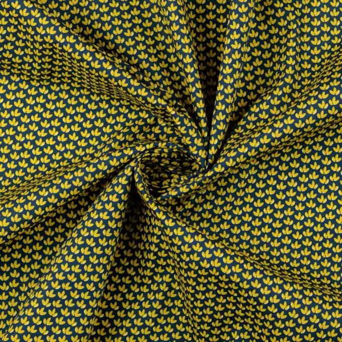 Buntes Blattmuster auf Baumwoll-Popeline: Ideal für Kleidung Neu Im Sortiment