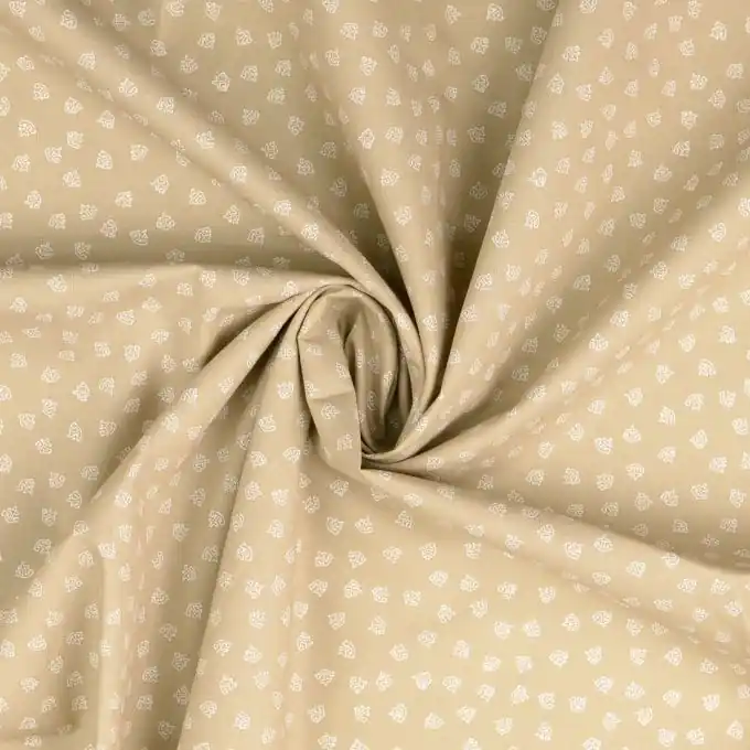 Sichere Zahlung Popeline Baumwolle Anker taupe