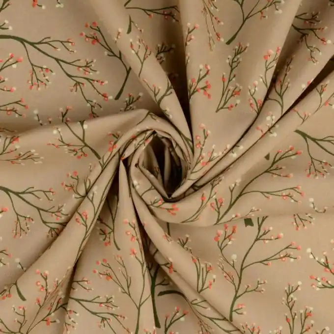 Solange Der Vorrat Reicht Popeline Viskose Ast beige