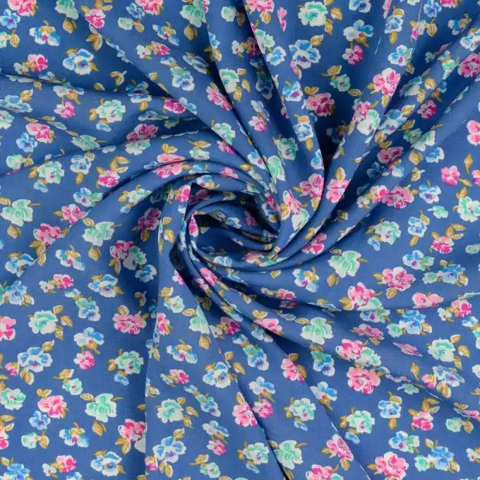 Bestpreis Viskose-Popeline mit buntem Blumenmuster für Kleidung