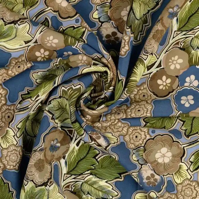 Highlight Viskose-Popeline mit floralem Print für Kleidung