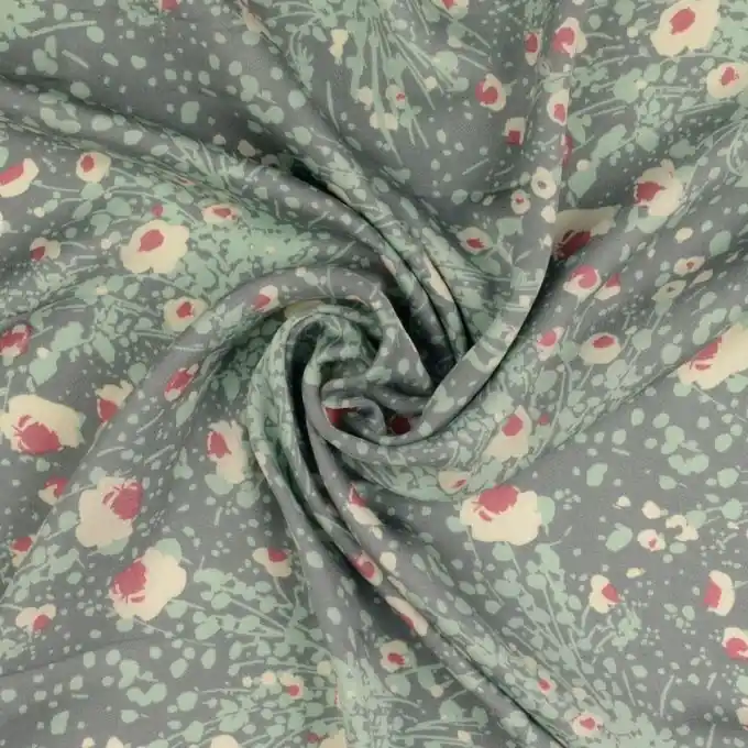 Satinstoff Viskose blau Angebot