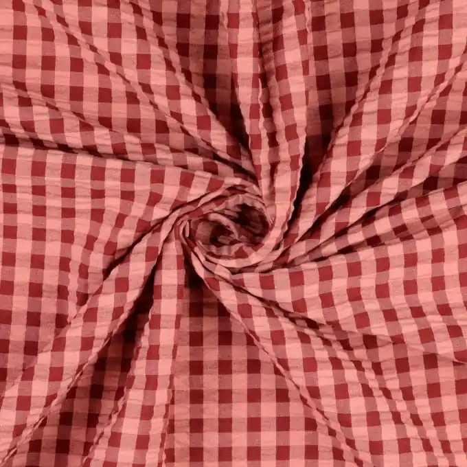 Jetzt Bestellen Leichtes Karo-Gewebe in Rot für Sommerkleidung