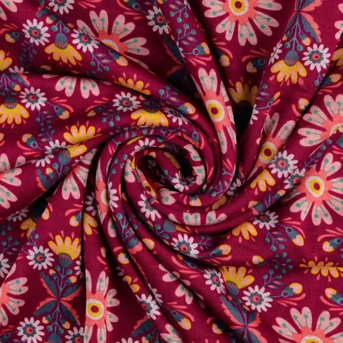 Ab Werk Alpenfleece Blumen Plüsch rosa