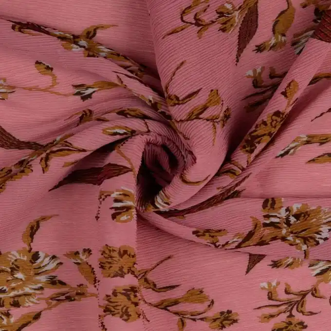 Garantierte Lieferung Chiffon shrink Blumen ocker