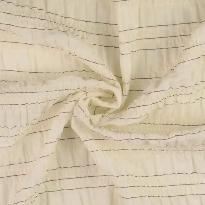 Baumwollstoff Smoke Streifen weiß schwarz Markenprodukt