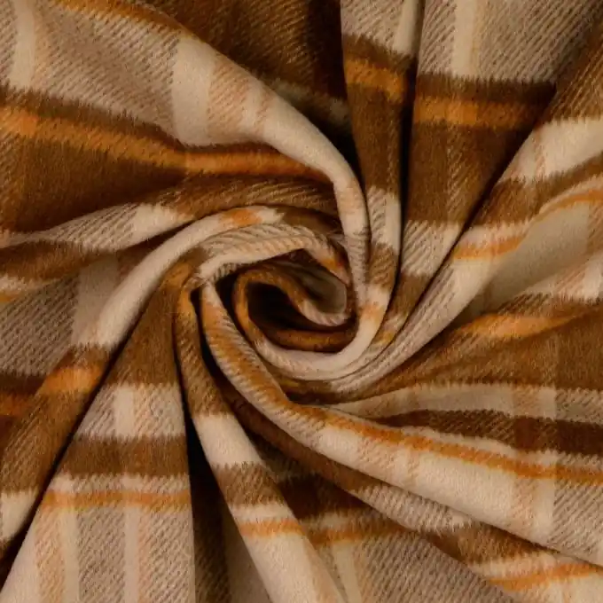 Wollstoff Karomuster schwarz orange Garantierte Lieferung