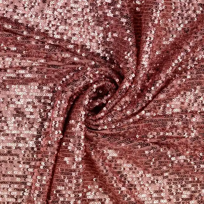 Paillettenstoff altrosa Online Kaufen