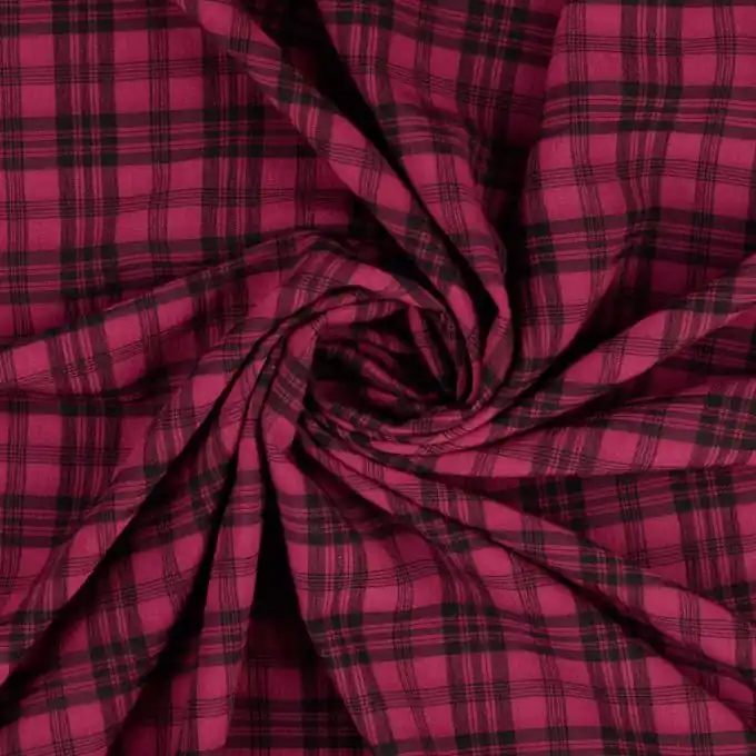 Top-Angebot Viskosestoff Karos rosa pink