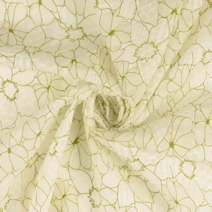 Batist Blumen Grün Preisknaller