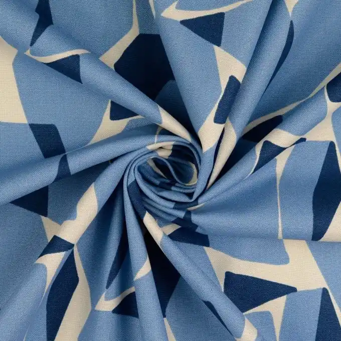 Baumwollstoff Color bloc blau Ab Werk